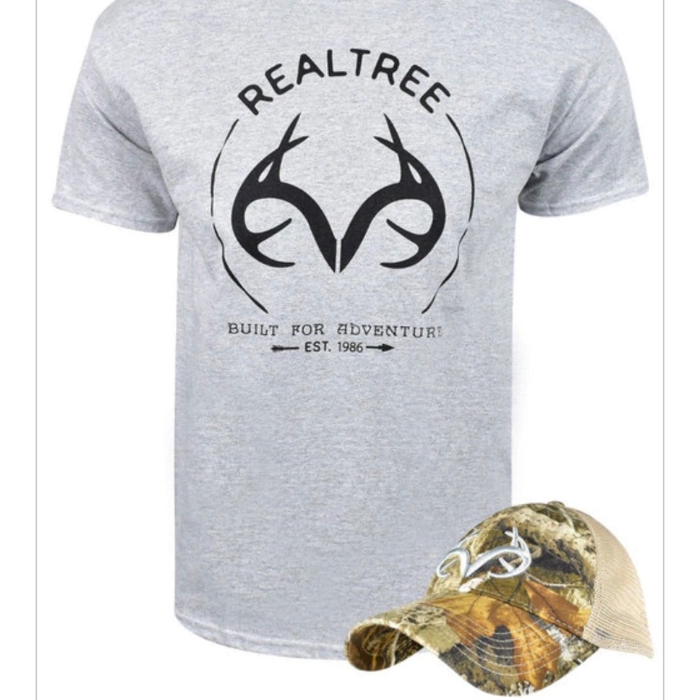 NEW Realtree Men’s Cap and Tee Bundle